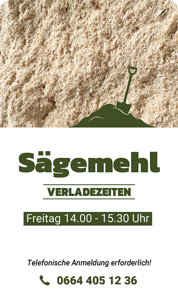Sägemehl Verladezeiten
